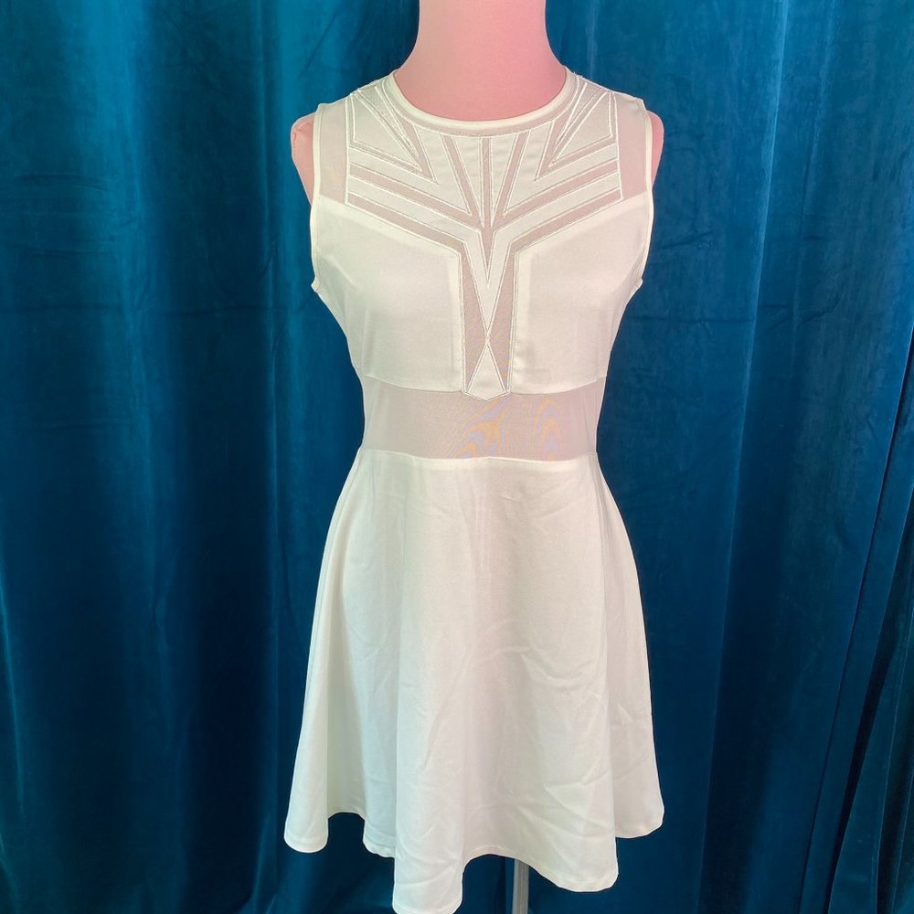 May & July Sleeveless Mini Dress White